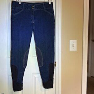 Equestrian - Denim Piper Knee Patch Breeches - size 32R